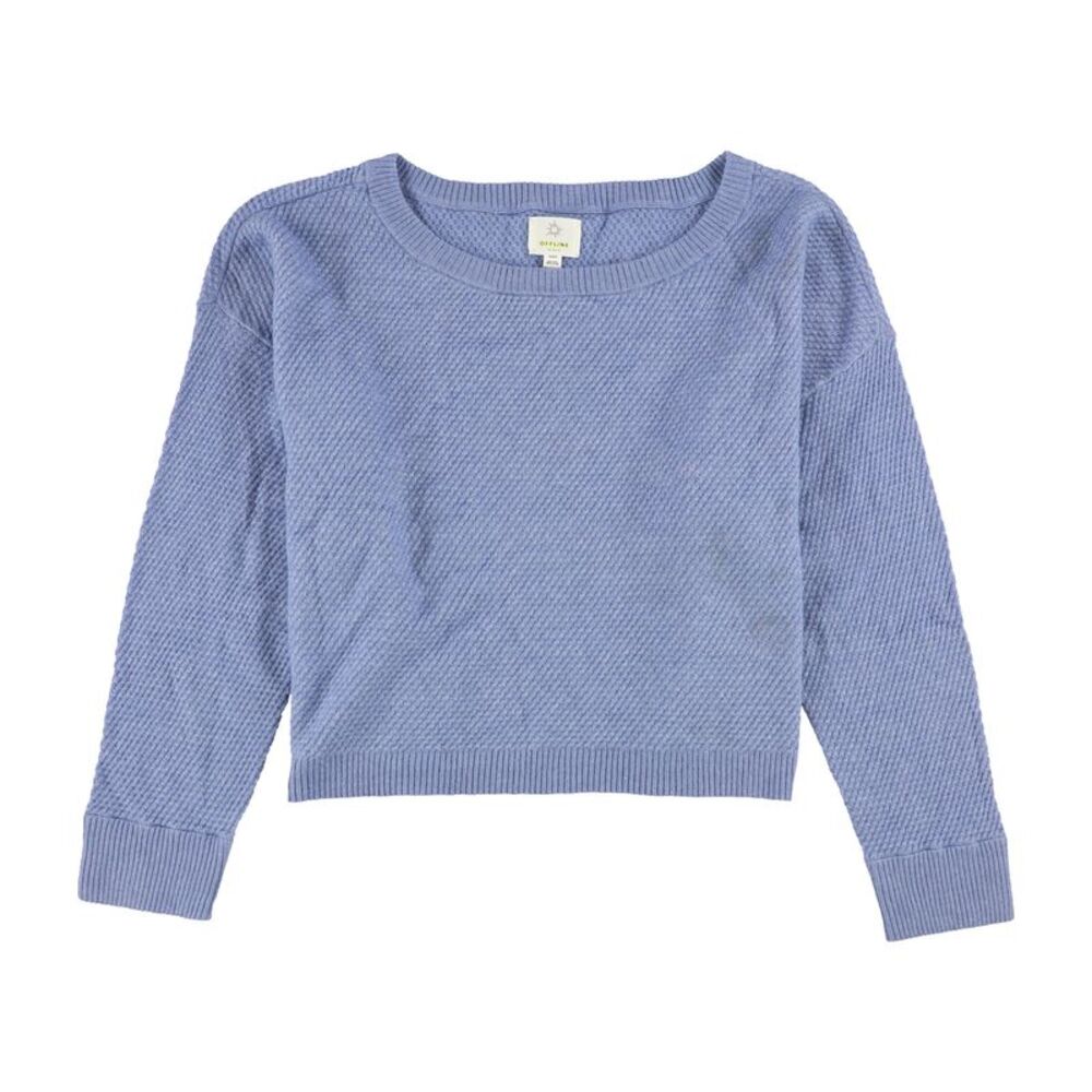 aerie Womens Crop Pullover Sweater, Purple, M, DM